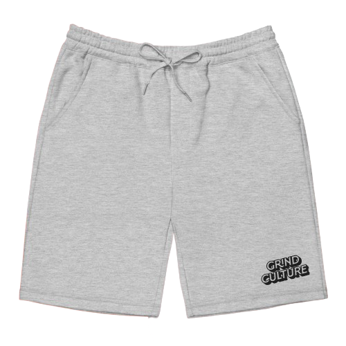 "GRIND CULTURE" EMBROIDERY FLEECE SHORTS